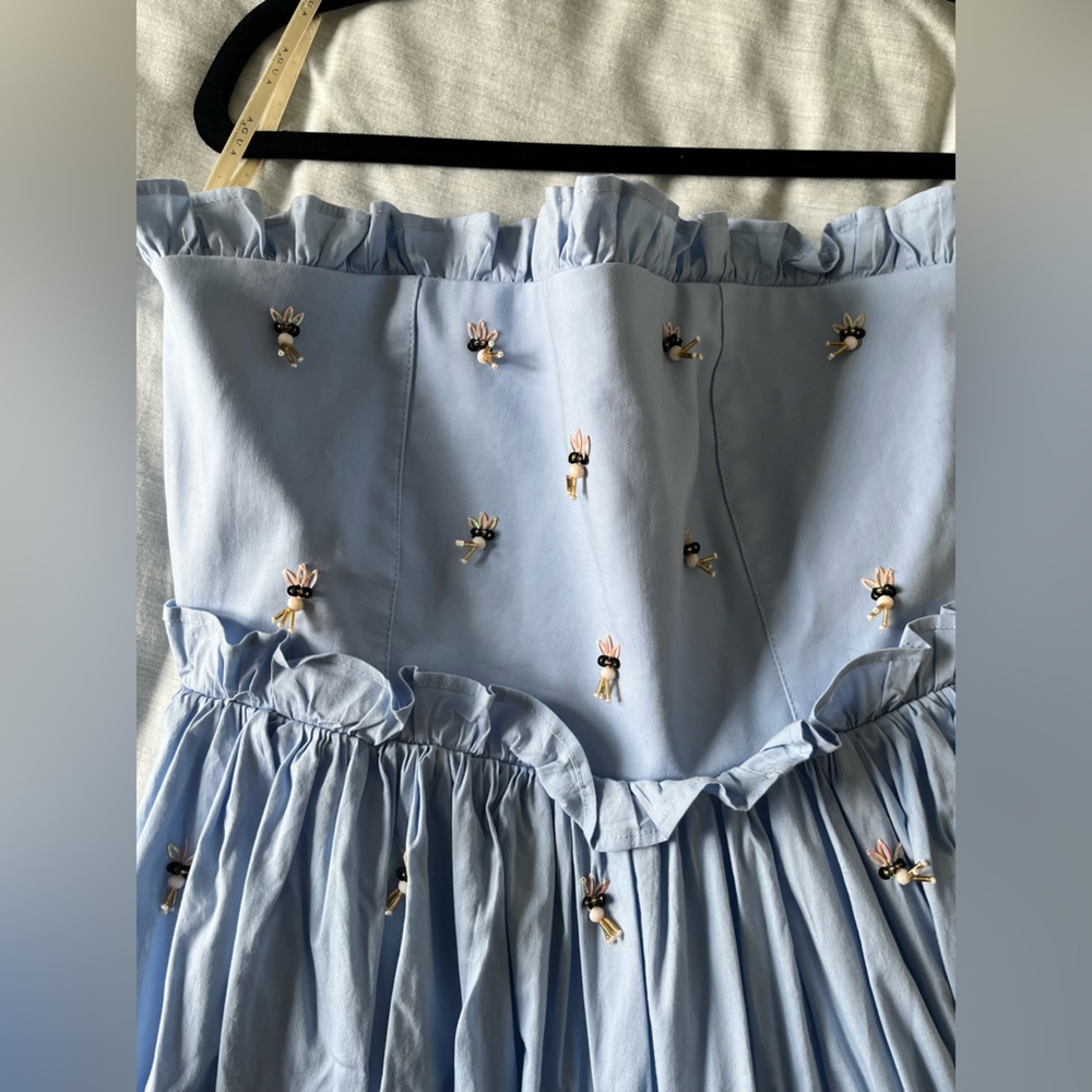 Agua by Agua Bendita Pale Blue Ruffle Dress - Picture 4 of 8